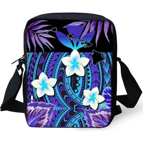 Women Polynesian Printing Handbags For Women Mini Size Kindergarten Bagpack Girls Book Bag Flowers Shoulder Messenger Bags