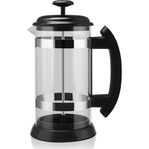 1000ml Stainless Steel Tea Pouring Pot Glass French Press Coffee Tea Maker Cafetiere Household Filter French Press Coffee Pot