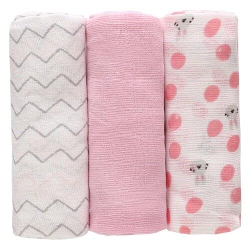 3Pcs/lot Baby Cloth Diaper Baby Receiving Blanket Cotton Muslin Newborn Swaddle Wrap Infant Nursing Cover Bath Towel 70*70cm