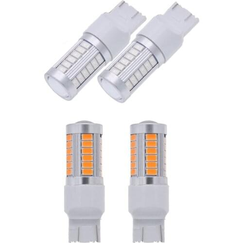 4Pcs 7443,T20 Led Bulbs 900 Lumens Super Bright Turn Signals Light Brake Stop Parking Light Back Up Reverse Light Tail Light Bul