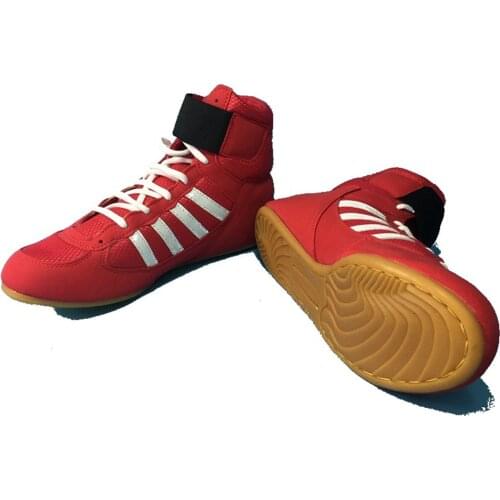 Kids Boys Youth Womens Wrestling Team Professional Boxing Boots Rubber Sole Sneakers Breathable Sports Big Boots Fighting Shoes