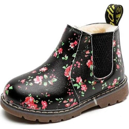 Children Motorcycle boots PU Leather Waterproof Boots Autumn Kids Zip Ankle Boots Girls Baby Toddler Shoes Rubber New