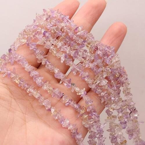 Length 40cm Natural Amethyst Unshaped Crushed Stone Beads For Women Men Gift DIY Bracelet Necklace Jewelry Making 3x5-4x6mm