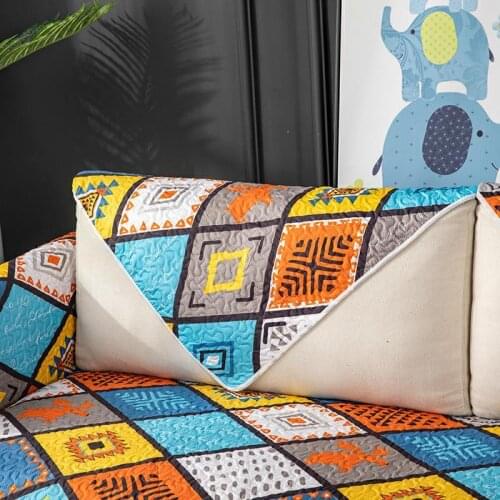 Hot sale thickened home living room non-slip sofa cushion cushion, universal suit sofa towel European style rose velvet