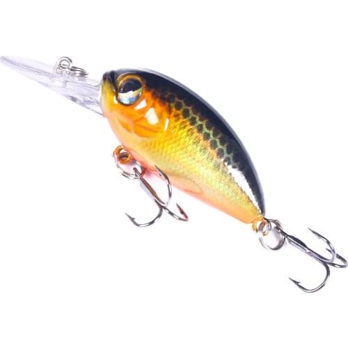 HENGJIA 1pcs Crank Fishing Lure Artificial Hard Baits 6cm/5g Crankbait Wobbler Fishing Tackle Good Treble Hooks Tackle