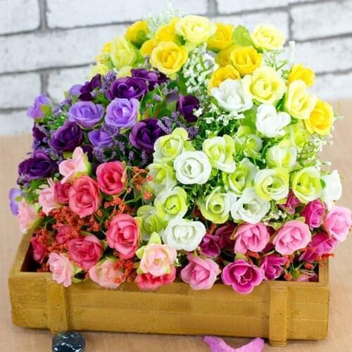 Artificial Rose Flowers Multi-Color Artificial Flowers Fake Plants Wedding Party Decoration MotherS Day Home Decoration