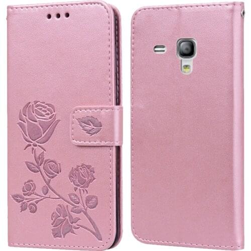 Luxury Leather Flip Book Case for Samsung Galaxy S3 Mini GT-i8190 i8200 S3 Duos Neo i9301i Flower Wallet Stand Cover Phone Bag