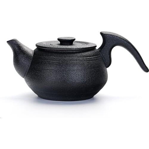Kungfu tea set black pottery Zen Japanese style ceremony teapot manual ceramic small teapot tea maker single pot teaware