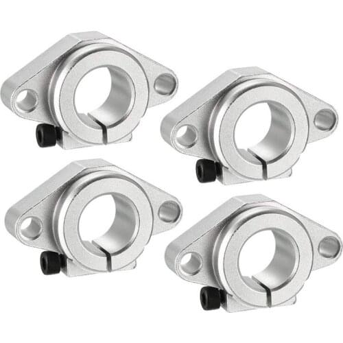 WSFS Hot Linear Motion Rail Clamping Rod Rail Guide Support For 20mm Diameter Shaft,Aluminum(4PCS SHF20)