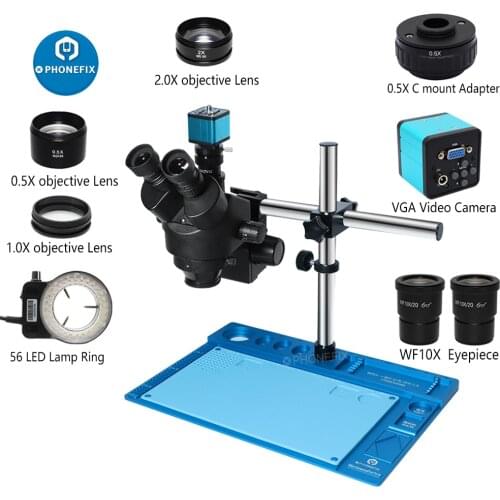 Simul-Focal 3.5X-90X Continuous Zoom Stereo Trinocular Microscope 38MP 1080P HDMI USB Video Camera SZM CTV Adapter Barlow Lens