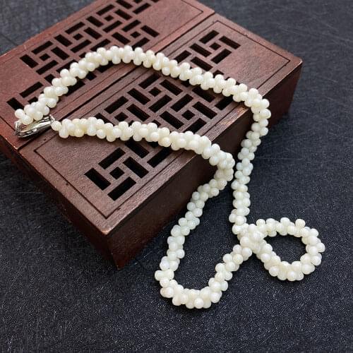 Natural Stone Artificial Coral Bead Round White Spaced Bead Jewelry Creative Making DIY Bracelet Necklace Accessories Wholesale