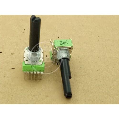 Original new 100% import 142 Type vertical double center potentiometer B5K 6pin handle with thread length 29MMF (SWITCH)