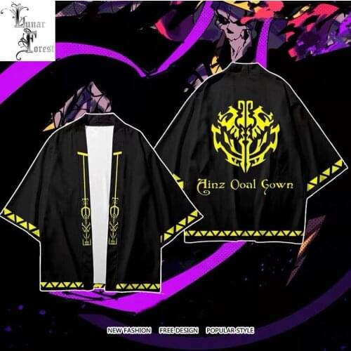 OVERLORD Style 3D Printing Japanese Kimono Haori Yukata Women/Men Fashion Summer Casual Cool Short Sleeve Streetwear