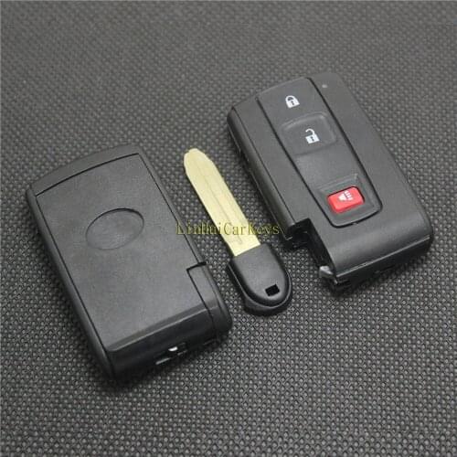 PINECONE Key Case for TOYOTA PRIUS 2004-2009 Car Key 3 Buttons Remote Smart Key Shell Cover With Uncut Blade 1PC