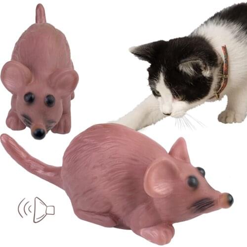 PetCloud Rubber Mouse Squeak Cat Toy Dog Mini Funny Artificial Mouse Toys Attract Cats Attention Interactive Toys Pet Products