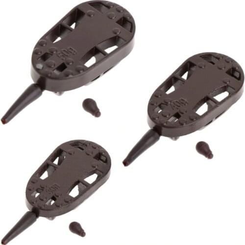 Fishing Feeder Bait Cage Zinc Alloy 30g/40g/50g Line Method With Bead Accessory W20