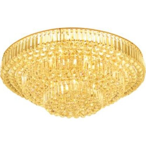 Modern minimalist LED round crystal ceiling lamp atmospheric hotel living room lights restaurant bedroom lighting lamps fixture