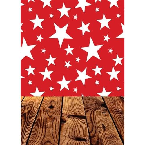 White Twinkle Stars Red Photographic Backdrops Vinyl Photo Studio Backgrounds for Children Baby Photoshoot Photography Props