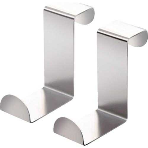 Z-Shape Stainless Steel Hook 2 Pieces Clothes Hook Drawer Seamless Hook Door Back Coat Hook