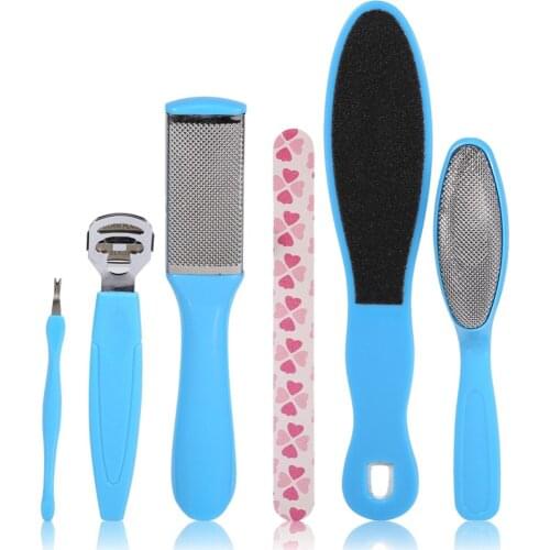 10Pcs/set Foot Care File Set Dead Hard Skin Callus Remover Scraper Pedicure Rasp Tools Cuticle Pusher Nail Foot Care Tool Kit