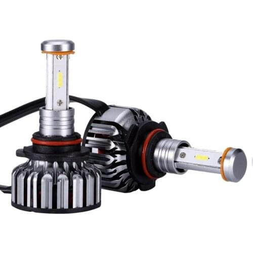 2Pcs V18 4 Face 8000Lm Csp Car Headlight 60W / 360 Degree No Dead Angle Lighting Lamp 3 Kinds Of Lights Can Be Replaced 9005