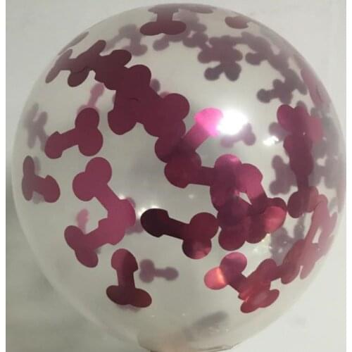 5pcs Bachelorette Party Decorations Bridal Shower Engagement Wedding Party Favors Rose Penis Confetti Clear Balloons Balloons