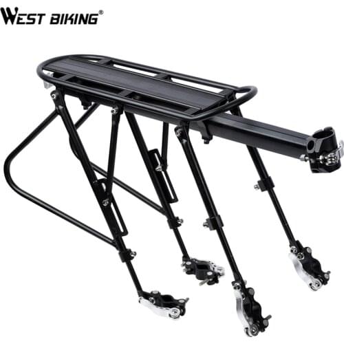 WEST BIKING Bicycle Luggage Carrier Cargo Rear Rack Shelf Cycling Seatpost Bag Holder Stand for 20-29 inch Bike With Tools