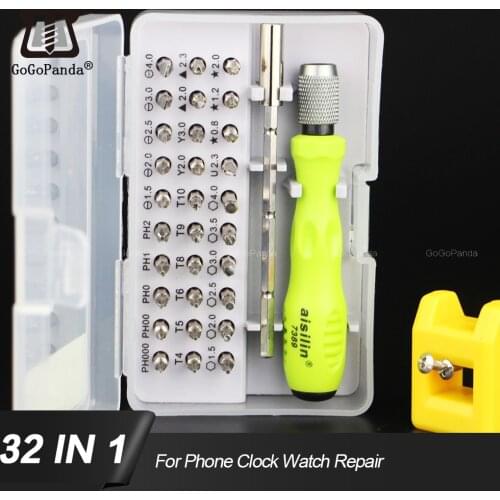 Free Shipping 32 IN 1 Magnetic Screwdriver Set Multi-Purpose Precision Screw Special 0.8 star For Phone Clock Watch Repair