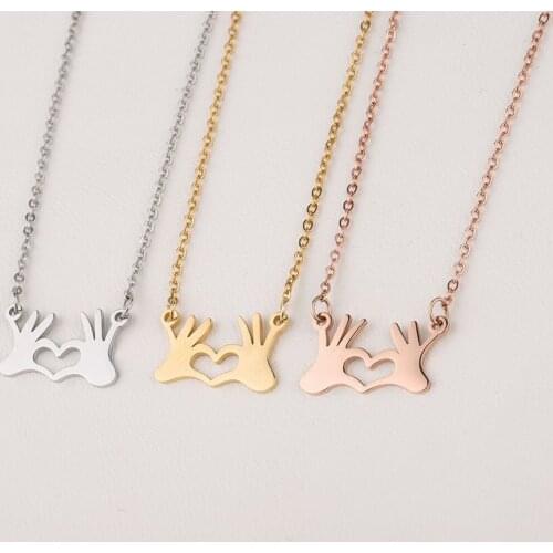 Fashion Cute One Piece Stainless Steel Love Heart Choker Necklace For Women Jewelry Collares Para Mujer цепочка на шею женская