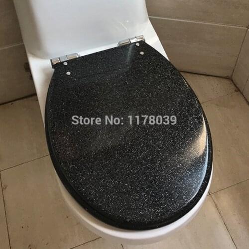 Black Universal buffer resin toilet seat,European style resin toilet seats lid,Thicken Stylish Slow-Close toilet seat,J18011