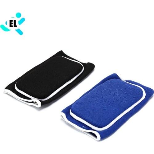 Black/Blue Sport and Fitness Elbow &Knee Pads knitted thick sponge basketball crash Support Brace Pads Elbow Support