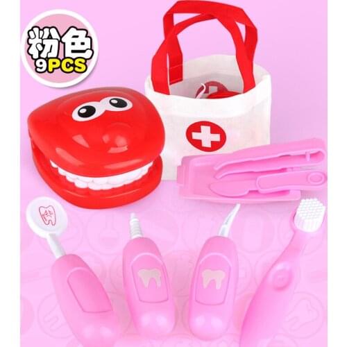 Childrens simulation visit to the dentist medical equipment set doctors toys boy and girls family educational toys