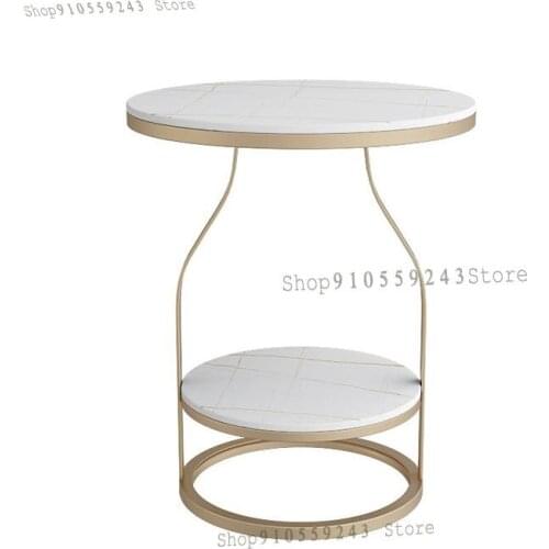 Sofa Side Table Nordic Modern Minimalist Small Round Table Side Table Side Table Bedside Table Light Luxury Marble Small Coffee