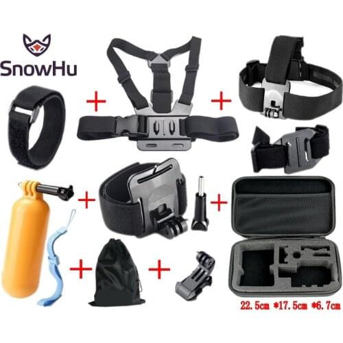 SnowHu for Gopro Accessories set Easy version Gopro Hero 9 8 7 6 + for yi 4k action camera for sjcam sj4000 eken h9 h9r GS06