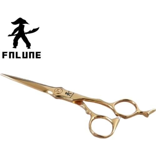 FnLune 6 6.8 Inch 18k Gold Powder Tungsten Steel Professional Hair Scissors Cutting Barber Salon Haircut Shear Cutting Scissors