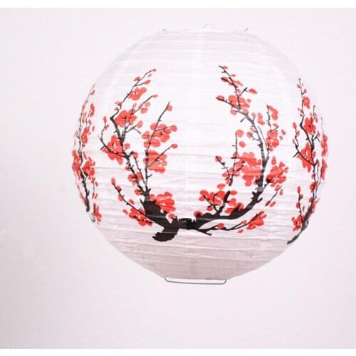 1pcs 16" 40cm Printing Chinese Round Paper Lantern Baby Shower Birthday Wedding Christmas Bedroom Home Garden Decoration