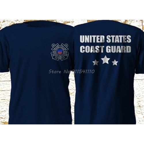 United States Coast Guard USCG Maritime Military Forces Army Navy T-Shirt Men Cotton Tees Harajuku Streetwear