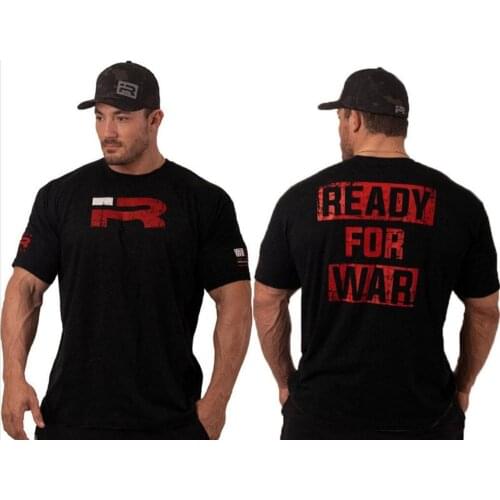 New Black Fitness t shirt Men Casual Print Short sleeve Cotton T-Shirt Male Bodybuilding Skinny Tee shirt Tops Crossfit Clothing