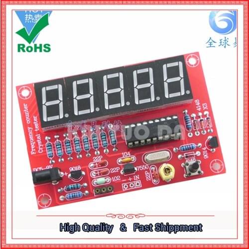 1Hz-50MHz frequency meter crystal measurement frequency for measure oscillator five digital tube display DIY kit module board