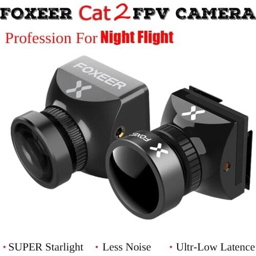 Foxeer cat2 FPV camera Night Flight Super Starlight low latency 1/3'' Sensor 16:9 4:3 P/N Switchable for FPV drone