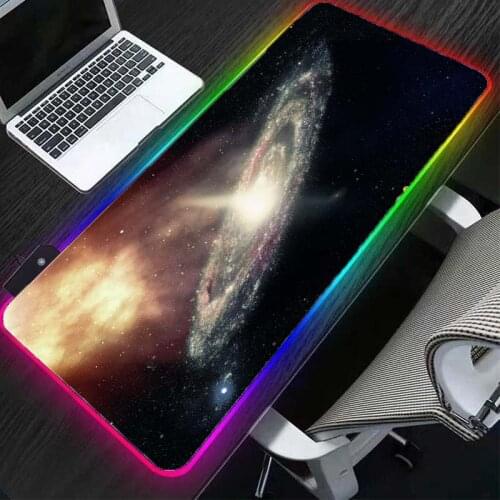 Mouse pad gamer led natural rubber rgb game player large mouse pad xxl luminous keyboard color desk mat gaming accessory pads