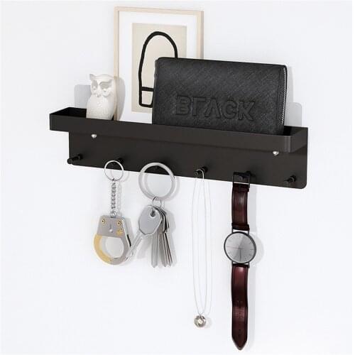 Hooks Storage Rack Key Hanger Stainless steel Home Decorative Wall Vintage Hallway Room Space Saving Bedroom Door Back Rack