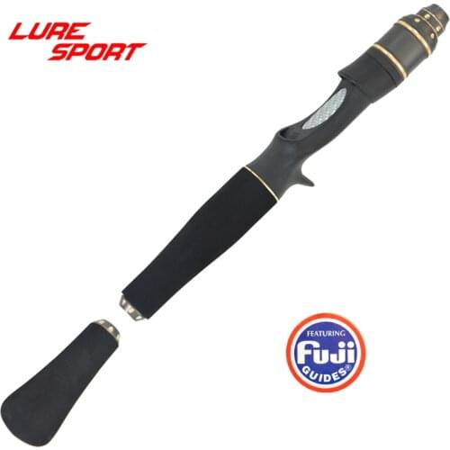 LureSport FUJI PTS Reel Seat EVA Grip Butt Handle Set Aluminum Front Cap Nut Carbon Tube Rod Building Component DIY Accessory