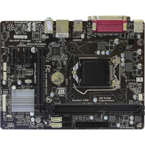 For GIGABYTE GA-H81M-DS2 Desktop Motherboard H81 Socket LGA 1150 i3 i5 i7 DDR3 16G Micro-ATX Original Used Mainboard PC
