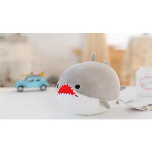 Cute gray Shark toy cartoon plush shark doll gift about 20cm 2592