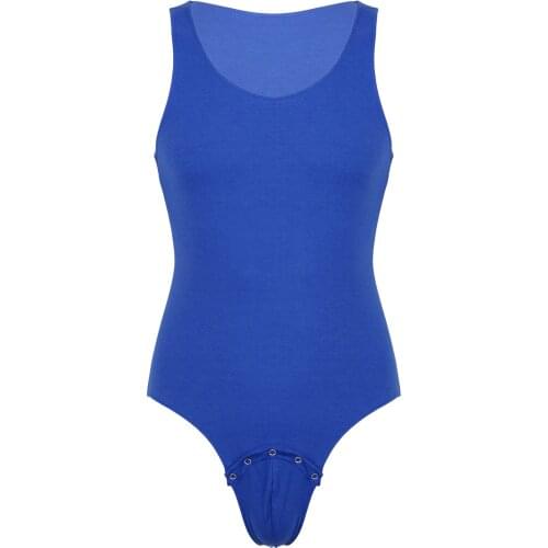 Mens Lingerie Bodysuit Shirts for Cosplayer Deep U Neck Press Button at Crotch Vest Shirt Sportswear Jumpsuit Bodysuit Fitness