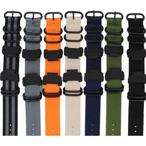 Nylon Watchband Strap for Casio G-Shock GA-110 120 GA-400 GD-100 DW-5600 GLS-8900 Canvas Men Bracelet Band Black Adapters Tool