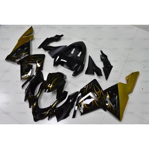 Ninja ZX 10r 2004 - 2005 Fairings ZX10r 05 Fairing Kits ZX10r 2005 Black Gold Frame Fairings