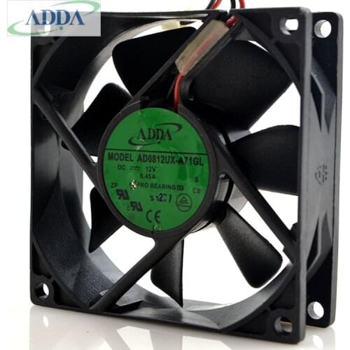 Original FOR ADDA AD0812UX-A71GL 12V 0.45A 8025 8CM computer case cooling fan