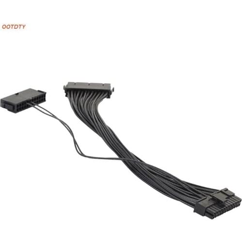 Power Supply PSU 24Pin Mainboard Motherboard Adapter Connector Cable Dual ，24PIN Computer Motherboard Adapter Connector